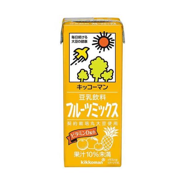 キッコーマン 豆乳飲料 フルーツミックス 200ml紙パック×18本入×(2ケース)｜ 送料無料