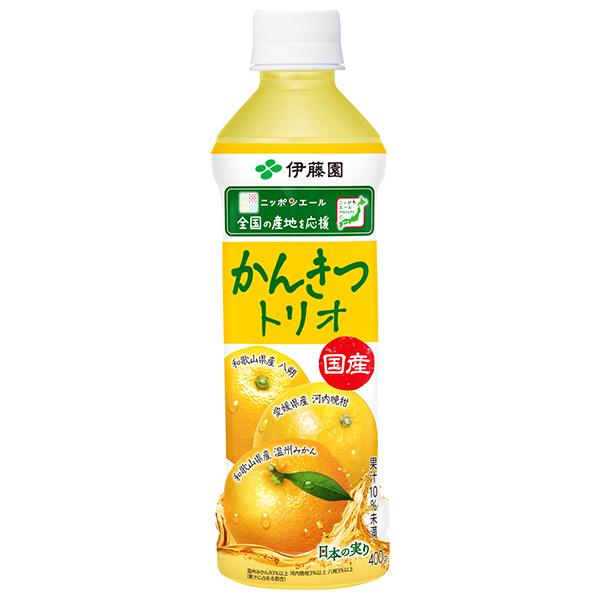 伊藤園 ニッポンエール 国産かんきつトリオ 400gペットボトル×24本入×(2ケース)｜ 送料無料