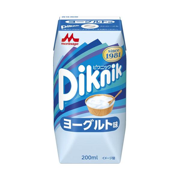 森永乳業 ピクニック ヨーグルト味(プリズマ容器) 200ml紙パック×24本入×(2ケース)｜ 送...