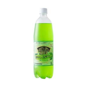 友桝飲料 青りんごサワー 1Lペットボトル×15本入｜ 送料別 : 味園