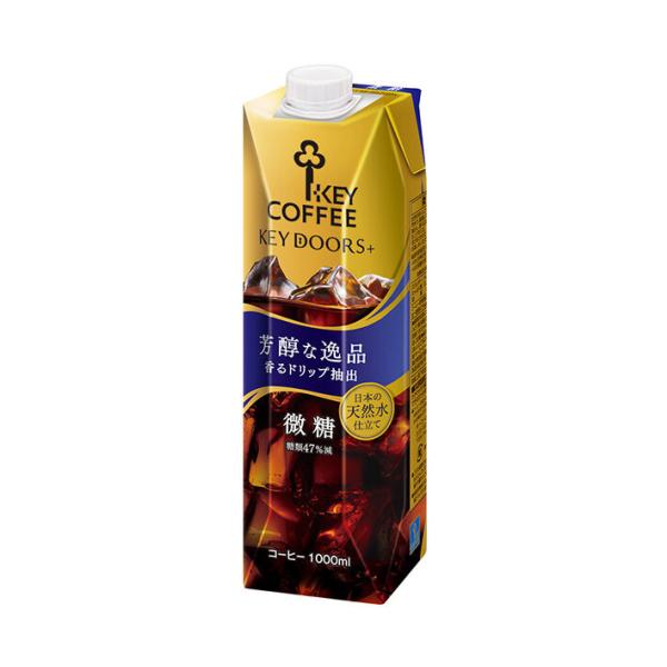 キーコーヒー リキッドコーヒー 微糖 1L紙パック×6本入｜ 送料無料