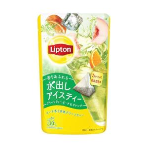 Lipton リプトン 水出しアイスティー グリーンティー ピーチ＆オレンジ ティーバッグ 10袋 ×12セット ティーバッグ紅茶の商品画像