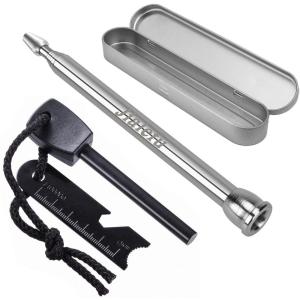 Jialefu  火吹き棒セット 火吹き ふいご  火吹き筒+火打石