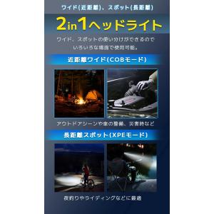 ヘッドライト 充電式ヘッドライト usb LE...の詳細画像3