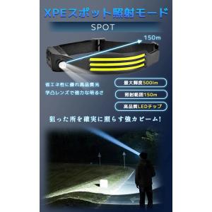 ヘッドライト 充電式ヘッドライト usb LE...の詳細画像5