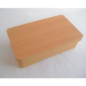 折箱　丸杉かぶせ　70×40　サイズ：外寸13×22×5.5cm（ふたをした状態）木目　容器　寿司　赤飯　弁当　和菓子　和食　仕切りなし　使い捨て