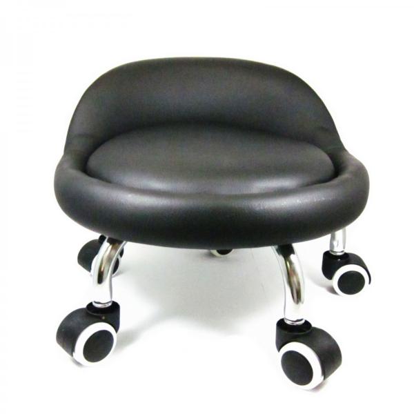 ワークチェア 背もたれ付 低床椅子 作業椅子 キャスター付 ブラック ブルー レッド 全3色