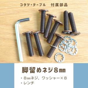 <紛失してしまったら>脚留めネジ８mm　送料無料　脚ネジ　こたつネジ　テーブルネジ　コインJCBボルト　組み立てネジ｜ns-in