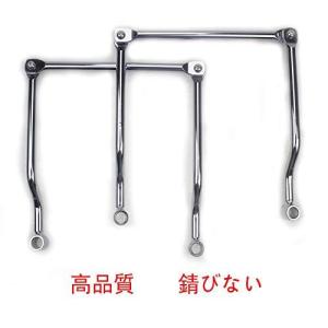 汎用 サイドバッグサポート オートバイアクセサリー 改装 メタル製 メッキ サイドバッグラック 強度高い 2組セ
