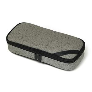 [LOONLOON] 663 ストーン ペンケース (グレー) 大容量 おしゃれ 二階建て 多機能