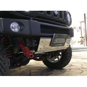 ジムニー JB64 タニグチ フロントエプロン 黒 ORS タニグチ スチール製 フロントエプロン ブラック/シルバー