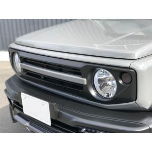 JIMNY WORLD samuraiフロントグリル マットブラック塗装済センターバーパールホワイト  スズキ ジムニー JB64W、JB74W｜ns-stage