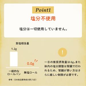 無塩ロール 10個 無塩パン 冷凍パン 個包装...の詳細画像2