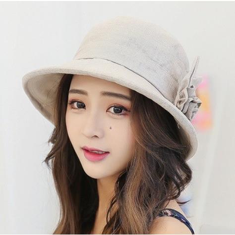 帽子 ハット レディース コサージュ 花 フラワー 日焼け対策 紫外線対策 グレー ブルー パープル...