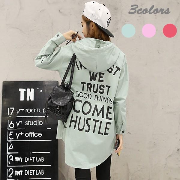 ジャケット アウター パーカー フードジャケット レディース ロゴ ライトアウター 薄手 送料無料 ...