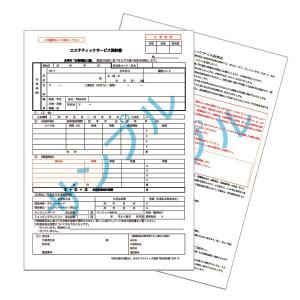 エステティックサービス 契約書 JEO A4サイズ 50組 契約書