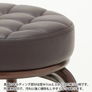 キルティング ロースツール スツール キャスタ...の詳細画像2