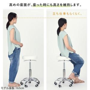 スツール DX ハイスツール キャスター付き椅...の詳細画像4