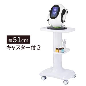 エステ機器ワゴン ST-2 ホワイト キャスター付き エステワゴン サロンワゴン 展示台 什器 テーブル 業務用 サロン ワゴン トローリー エステ 医療用ワゴン｜セブンショップヤフー店