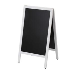 A型 看板 ブラックボード 両面 ホワイトフレーム 幅50×高さ90cm スタンドボード メニューボード ウェルカムボード 黒板 マーカー 店舗看板 立て看板 黒板
