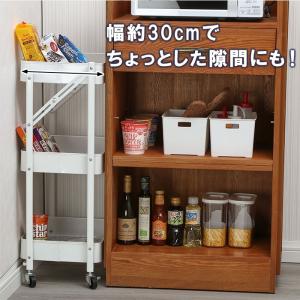 折りたたみ ワゴン キャスター付き 3段 キッ...の詳細画像3