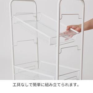 メッシュ ワゴン ミニ キャスター付き 3段 ...の詳細画像3