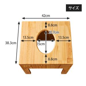 よもぎ蒸し 椅子 いす 木製 角形 イス 背も...の詳細画像2