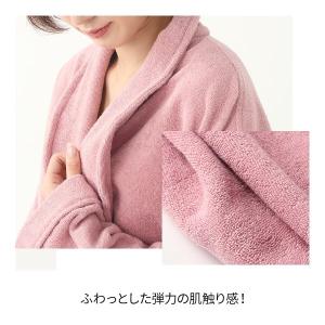 バスローブ ガウン 全5色 タオル地 綿100...の詳細画像2