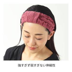 ヘアバンド ターバン タオル生地 ゴム留め 約...の詳細画像5