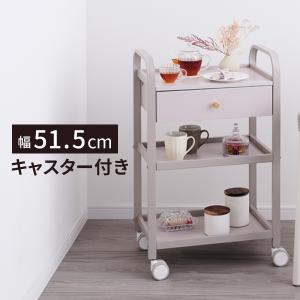 7BEAUTY ウッド 木製 ワゴン ラック キャスター付き エイジング