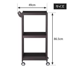 ワゴン キャスター付き ステンレス 取っ手 3...の詳細画像1