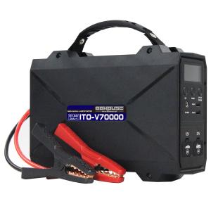 V70000 70000ｍAh ジャンプスターター  12V 24V 対応 リチウム イオン バッテリー 安全 保護回路 急速充電 L1709 ITO 88ハウス 爆買｜NSK MAX Yahoo!shopping店