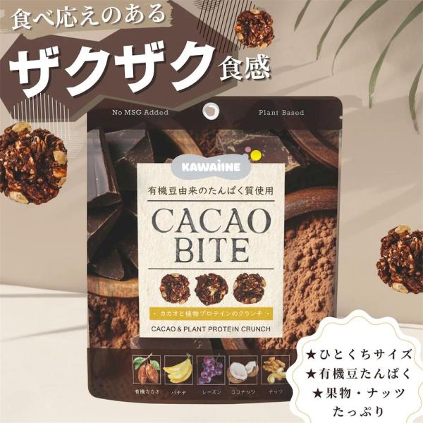【有機豆由来のタンパク質とリッチなカカオの香り】CACAO BITE カカオと植物プロテインのクラン...