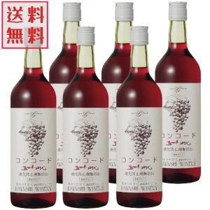 五一ワイン 無添加 コンコード やや甘口 赤 720ml 6本 長野県 日本ワイン ギフトセット｜nsmarket-co