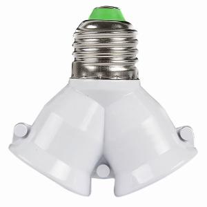 電球ソケット（E26,E27）用、二股ソケット