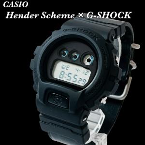 メンズ腕時計 G-SHOCK CASIO カシオ Hender Schemeコラボ オールブラック 200m防水 ブランド DW-6900｜nspacedesign