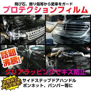 カーラッピングシート 152cm×30cm クリア ドアハンドルのひっかき傷防止 ステップ 飛び石擦り傷防止 カッフプレート代用 透明耐熱耐水伸縮 PVC製プロテクション