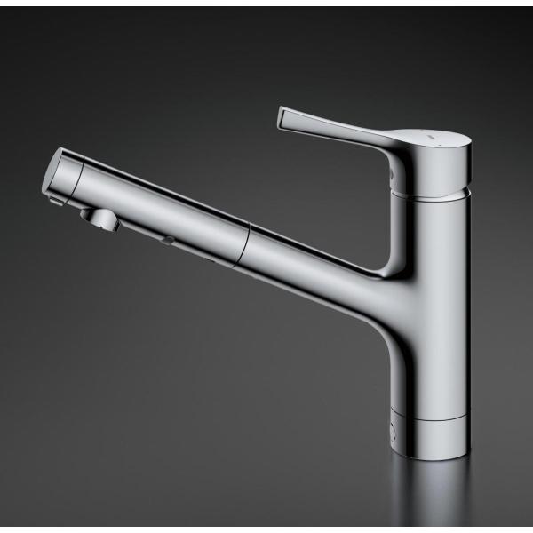 在庫あり！ハンドシャワータイプ TKS05305J　台付シングル混合水栓（エコシングル、ハンドシャワ...