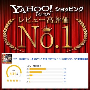 ヤフー1位 脇汗パット 黒 BIGサイズ 44...の詳細画像2