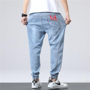ジョガーパンツ メンズ デニムパンツ 体型カバー リブパンツ