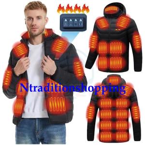 電熱ジャケット 電熱ウェア バイク ダウンジャケット 長袖 ヒーター内蔵 防寒着 3段温度調整 メンズ レディース 男女兼用 水洗い可能 ゴルフ 2025進化版