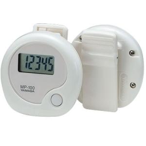山佐時計計器 YAMASA 日本製 万歩計 manpo 万歩 ホワイト MP-100 381002
