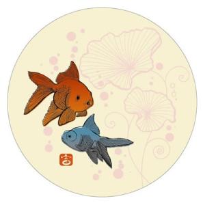 デザイン紙コースター 水の中の金魚 桜 No.928 100枚入 9284