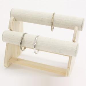 ヘンプブレス木製2段スタンド 麻 No.9428