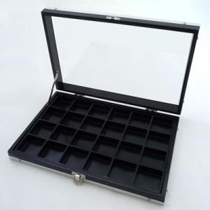 ガラスアルミケースM 40mm角ルースケース用 黒：黒 No.9818