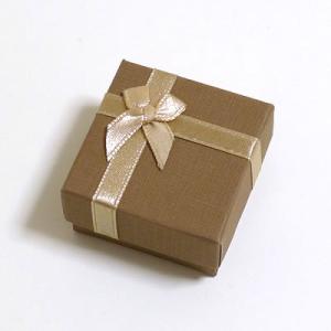 リボンボックス リングS 茶：ベージュ：ベージュ No.8741 ×12セット