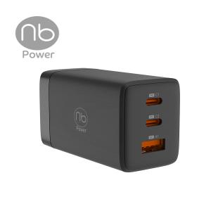 【1年保証付】65W 急速充電器 3台同時充電 USB C/A PD/QC対応 タイプc GaN採用 PSE適合 コンパクト iPhone iPad Android タブレット macbookpro｜nuarl