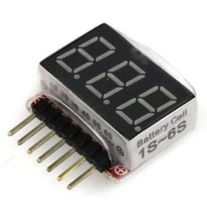 リポバッテリー チェッカー 　1セル(3.7V)〜6セル(22.2V)用 【送料無料】
