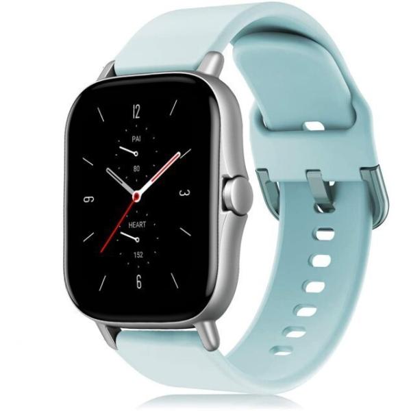 腕時計ベルト (ラグ幅 22mm)  (ターコイズ) シリコンラバー 腕時計 スラップ ベルト 時計...