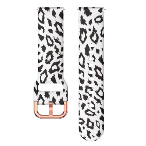 腕時計ベルト (ラグ幅 20mm)  ( 虎 トラ タイガー柄　黒 白 ブラック ホワイト ) シリ...